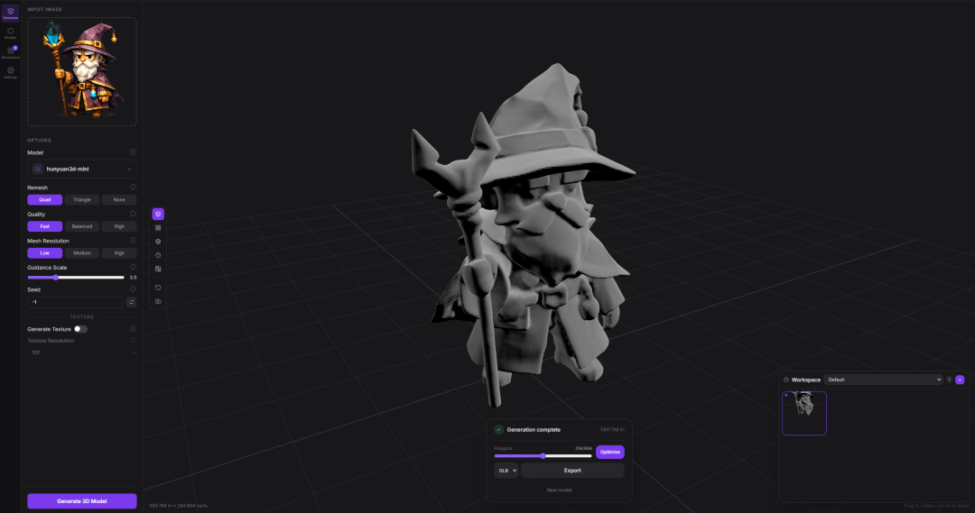 Modly 软件界面截图，展示节点式工作流