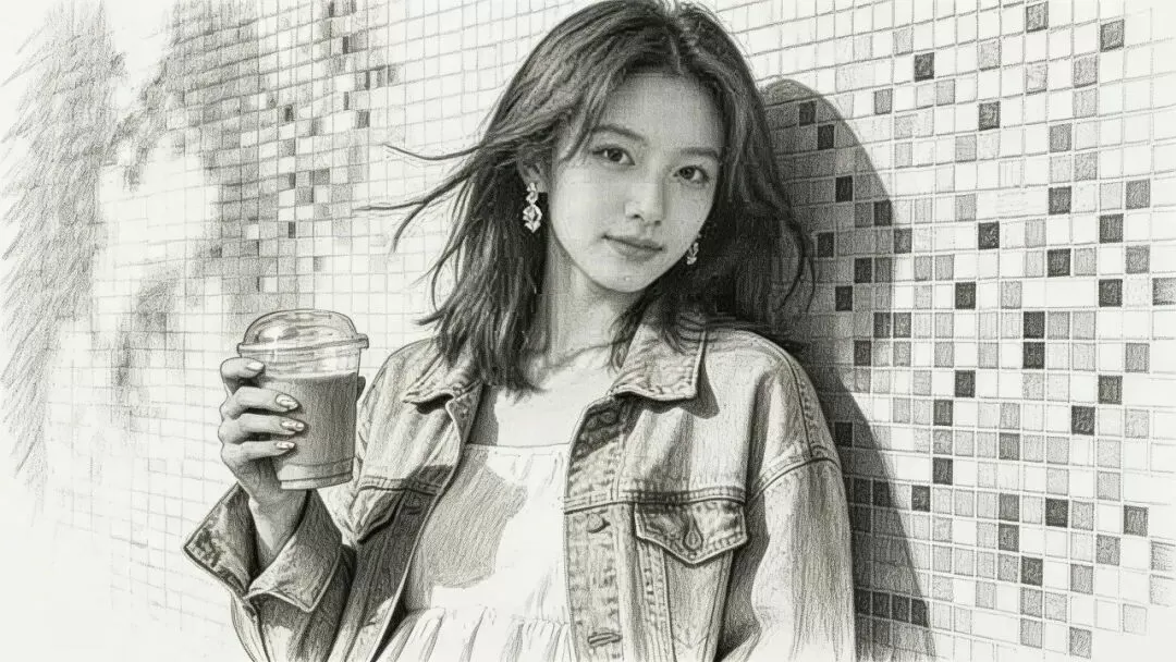 炭笔肖像风格