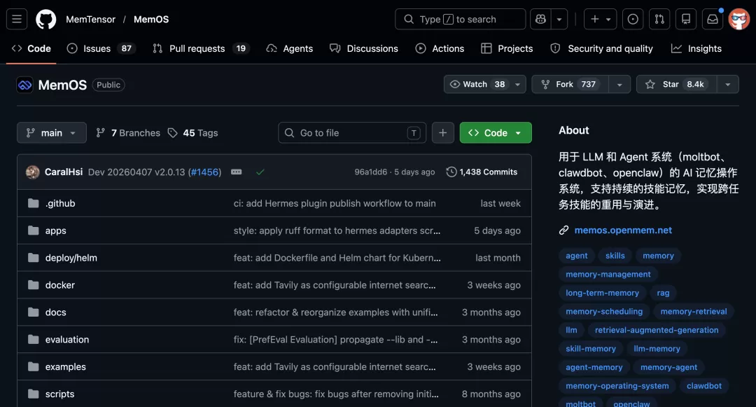 MemOS GitHub 项目