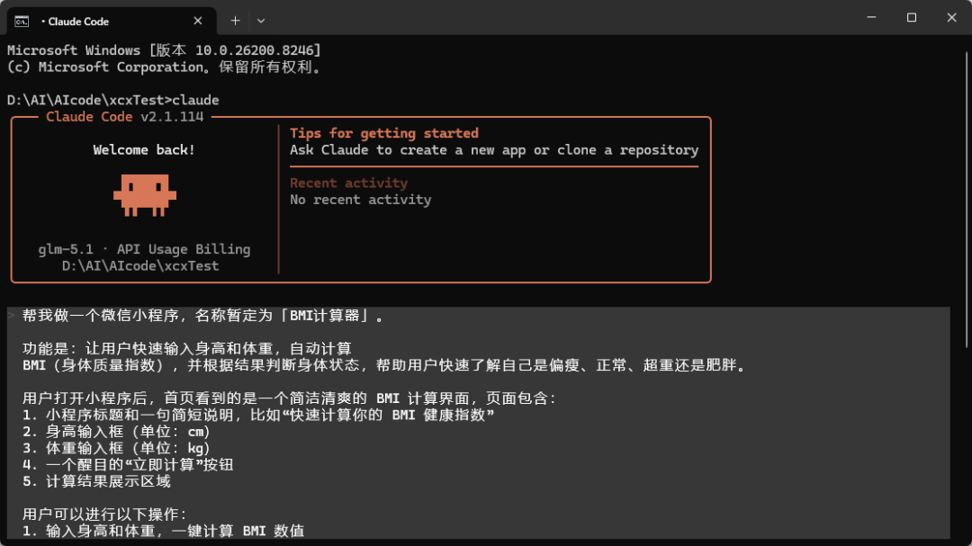 Claude Code 输入提示词