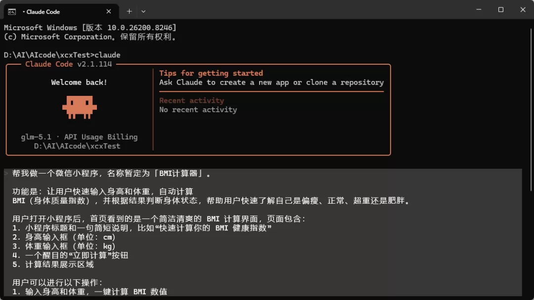 Claude Code 输入提示词