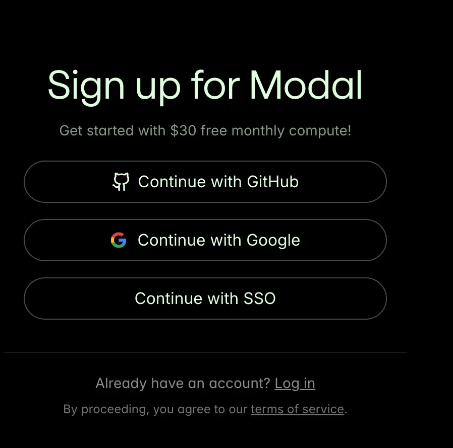 GitHub/Google 账号登录选项