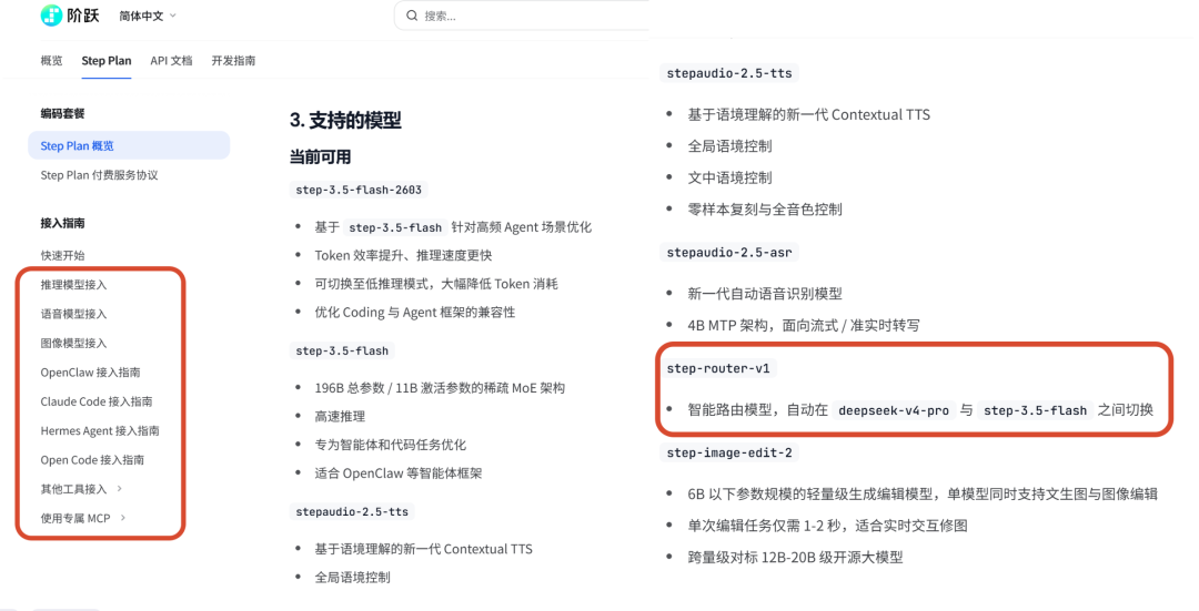 Step Plan 模型列表