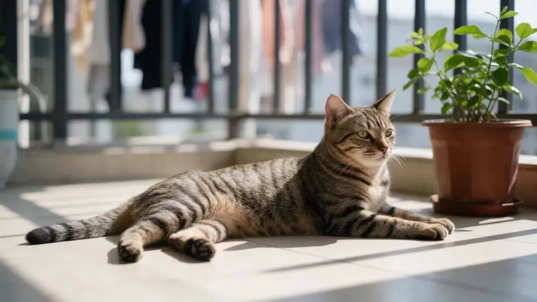 阳台猫实拍图