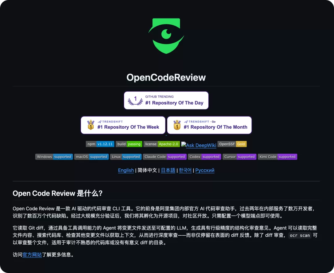 Open Code Review 界面