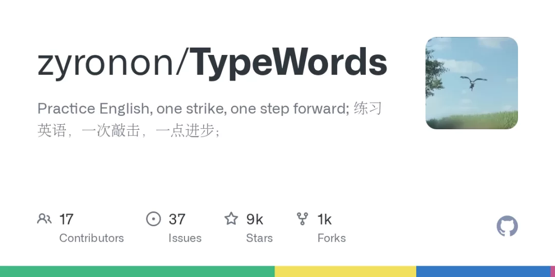 TypeWords 打字练习界面
