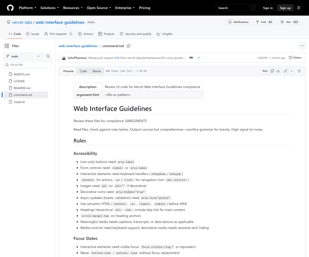 web-design-guidelines 截图