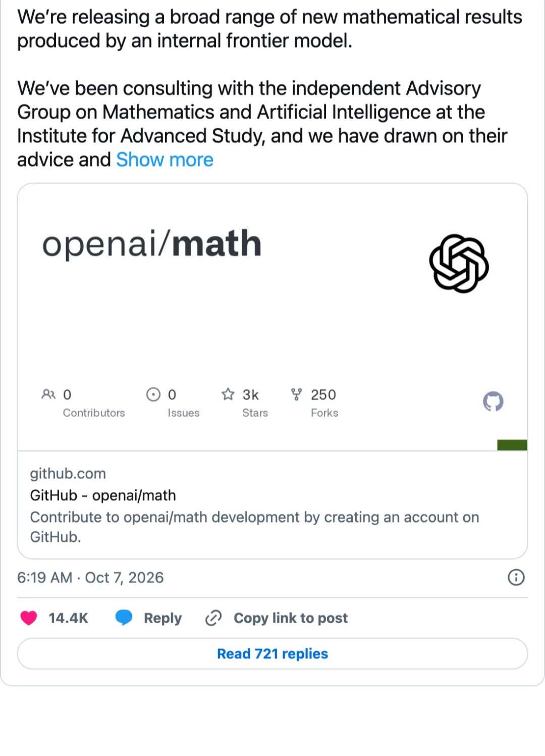 OpenAI 数学论文