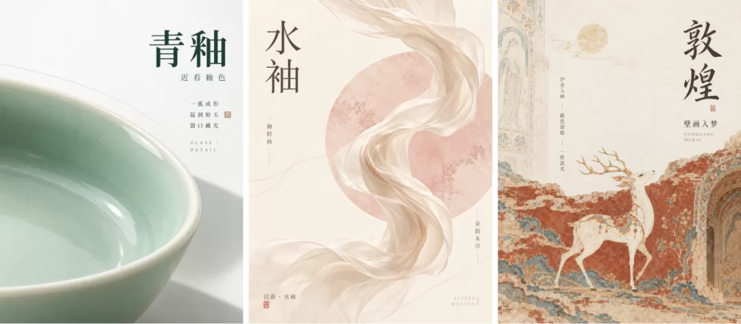 中式海报Skill：青釉、水袖、敦煌
