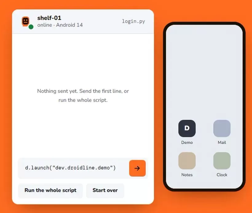 Droidline 界面